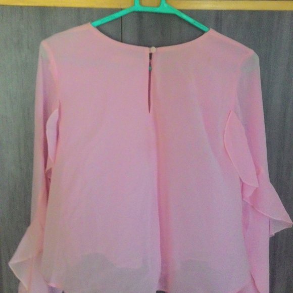 RIVER ISLAND Floaty Flare Top in Pale Pink - UK8 - Picture 7 of 7